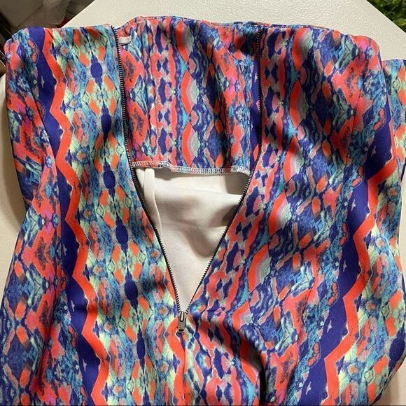Charlie Jade Strapless Pink/Blue Bodycon Dress Size S/P NWT - Picture 9 of 15